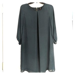 Green shift dress